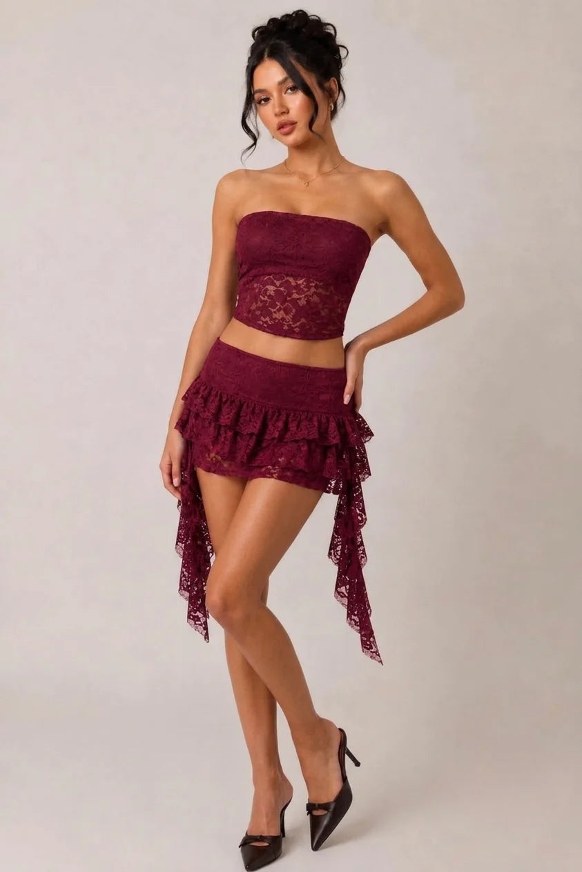Lace Tube Top Co-Ord