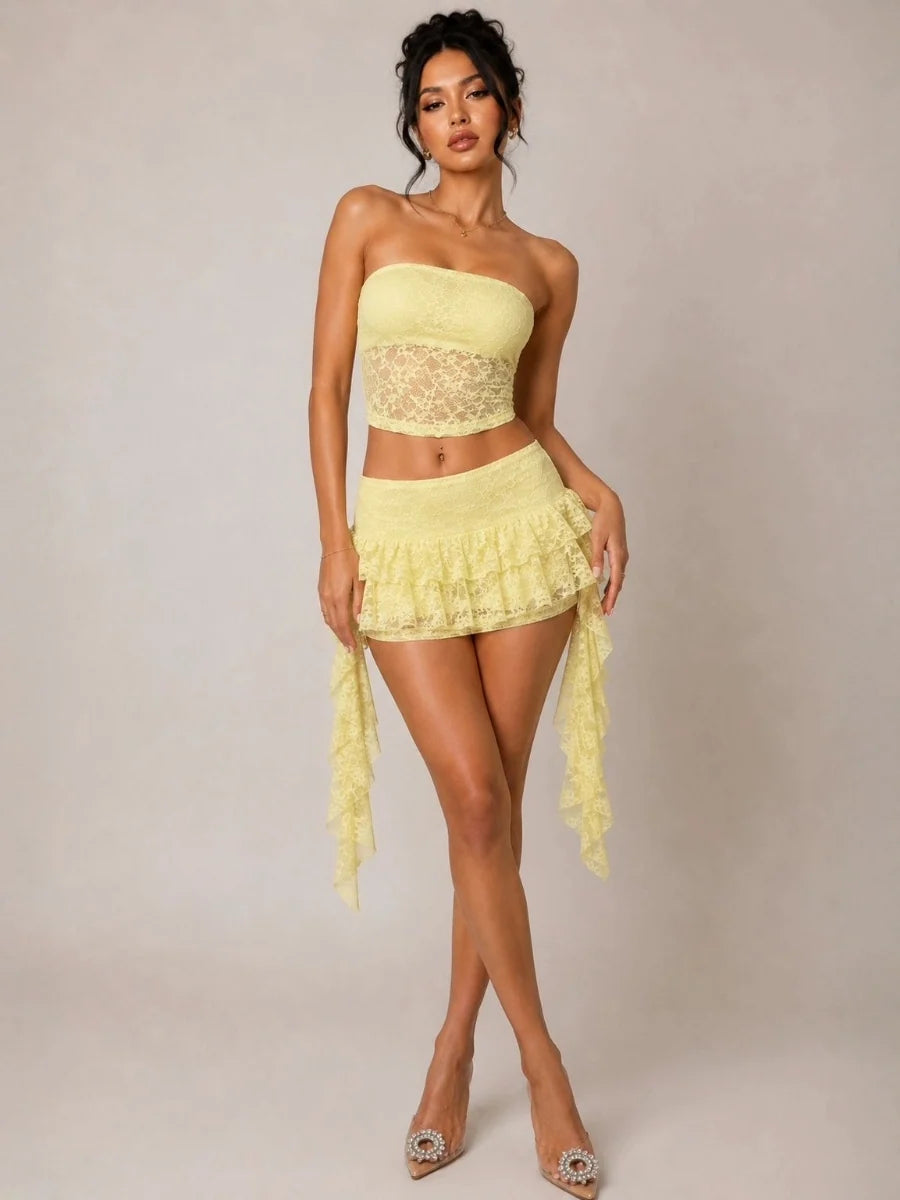 Lace Tube Top Co-Ord